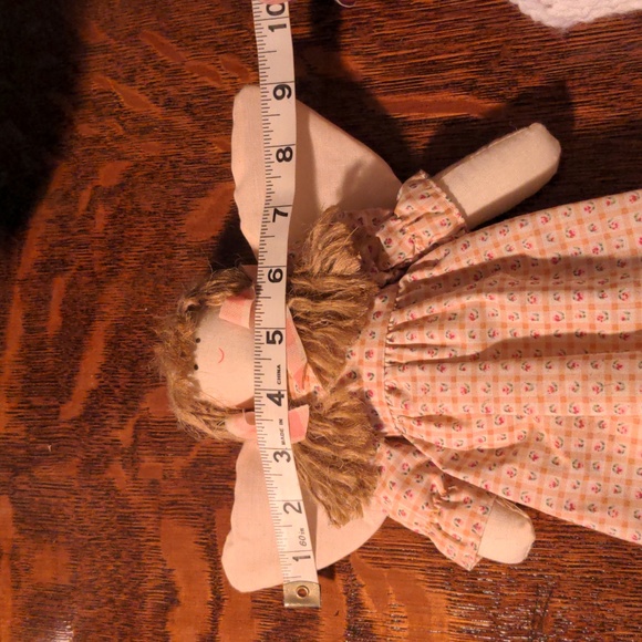 Primitive Stuffed Angel Wall Hanging Peachy Pink - Picture 5 of 7